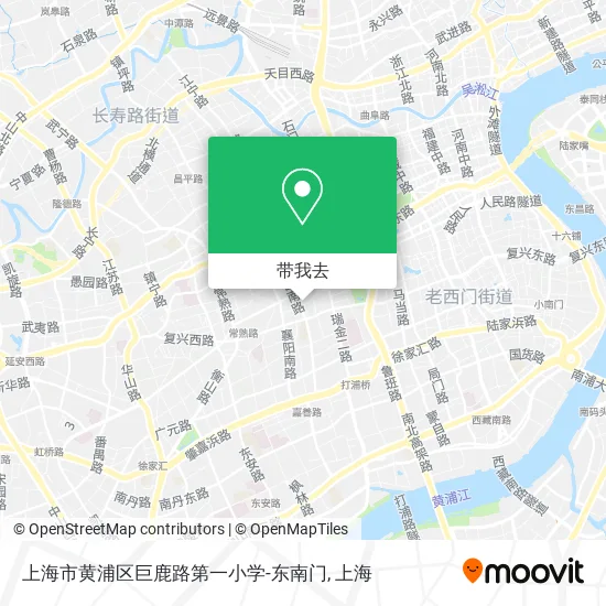上海市黄浦区巨鹿路第一小学-东南门地图