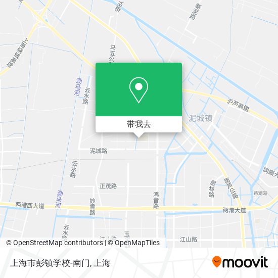 上海市彭镇学校-南门地图