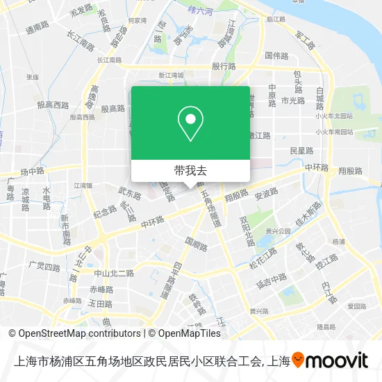 上海市杨浦区五角场地区政民居民小区联合工会地图