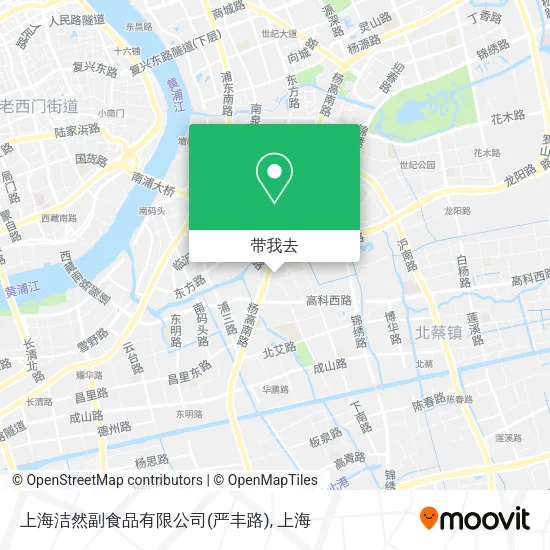 上海洁然副食品有限公司(严丰路)地图