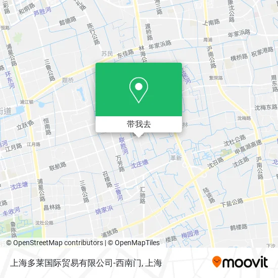 上海多莱国际贸易有限公司-西南门地图