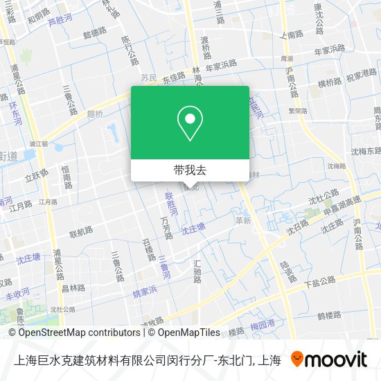 上海巨水克建筑材料有限公司闵行分厂-东北门地图