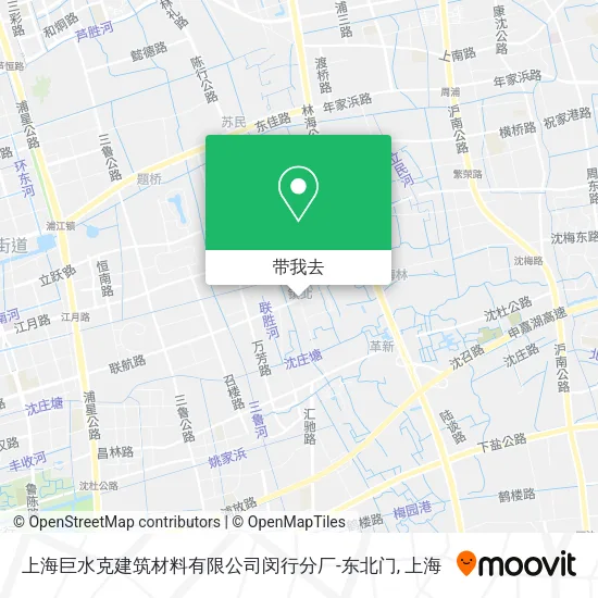 上海巨水克建筑材料有限公司闵行分厂-东北门地图