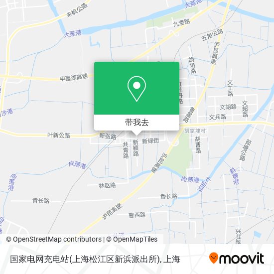 国家电网充电站(上海松江区新浜派出所)地图