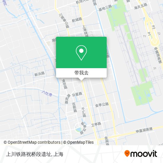 上川铁路祝桥段遗址地图