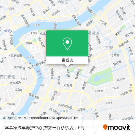 车享家汽车养护中心(东方一百杉杉店)地图