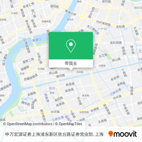 申万宏源证劵上海浦东新区坐台路证劵营业部地图