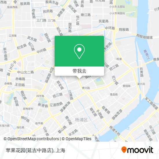 苹果花园(延吉中路店)地图