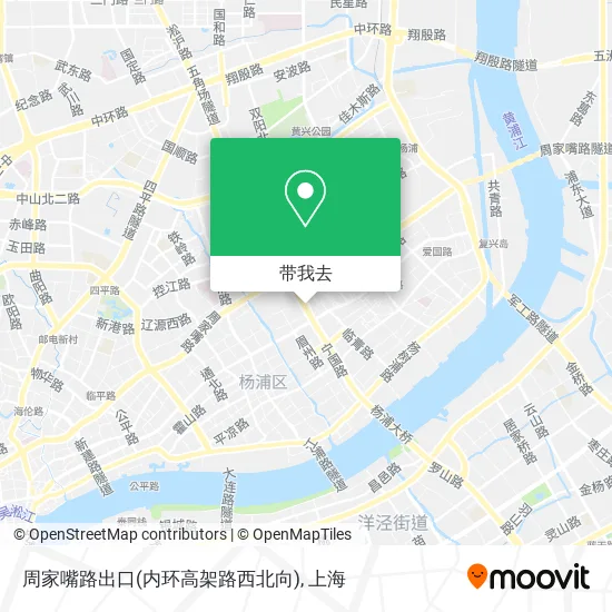周家嘴路出口(内环高架路西北向)地图