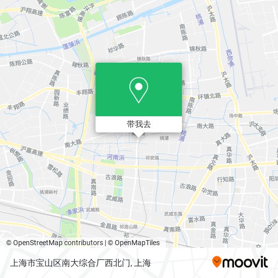 上海市宝山区南大综合厂西北门地图