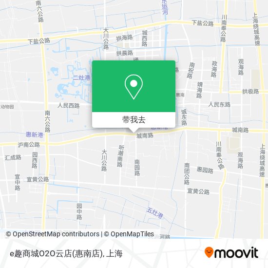 e趣商城O2O云店(惠南店)地图