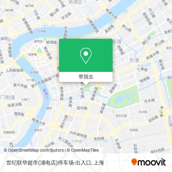 世纪联华超市(浦电店)停车场-出入口地图