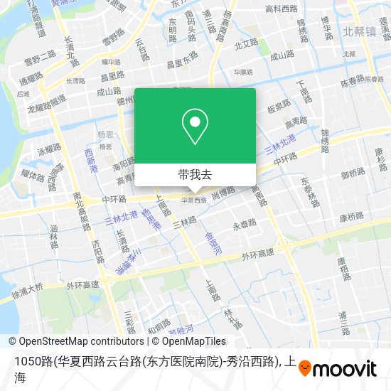 1050路(华夏西路云台路(东方医院南院)-秀沿西路)地图