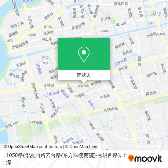1050路(华夏西路云台路(东方医院南院)-秀沿西路)地图
