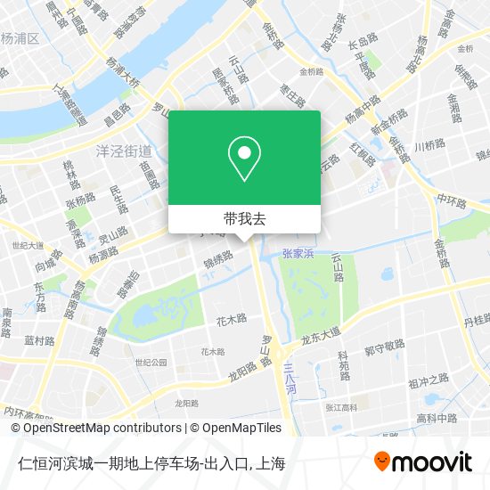仁恒河滨城一期地上停车场-出入口地图