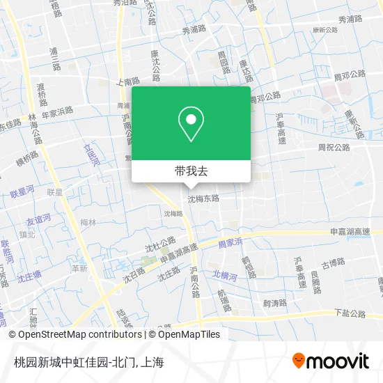 桃园新城中虹佳园-北门地图