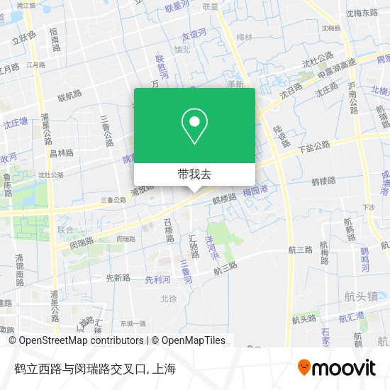鹤立西路与闵瑞路交叉口地图