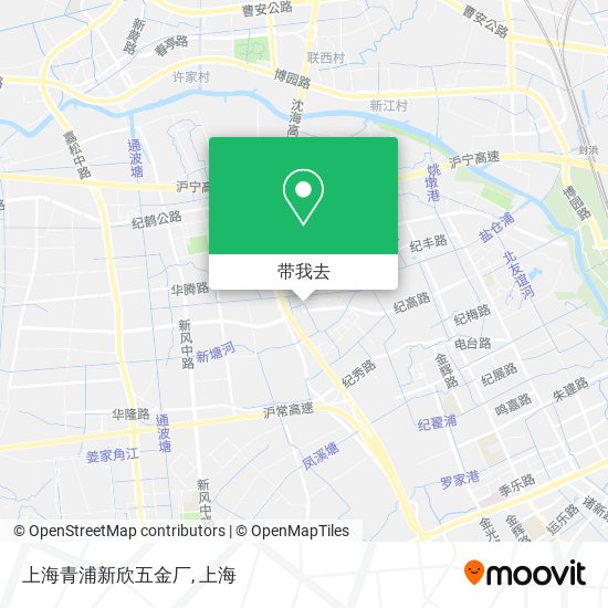 上海青浦新欣五金厂地图