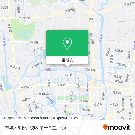 东华大学松江校区-第一食堂地图