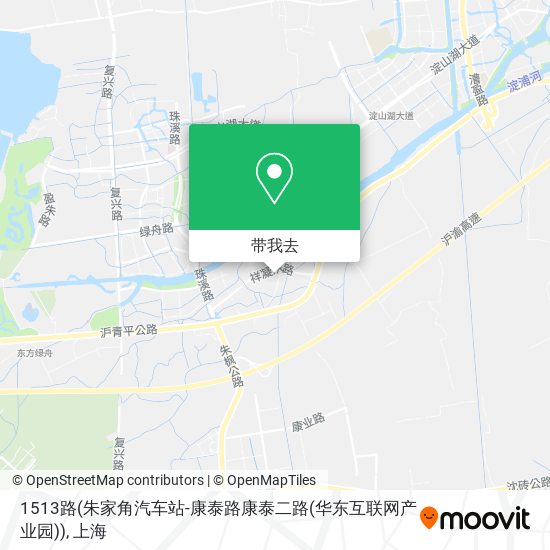 1513路(朱家角汽车站-康泰路康泰二路(华东互联网产业园))地图