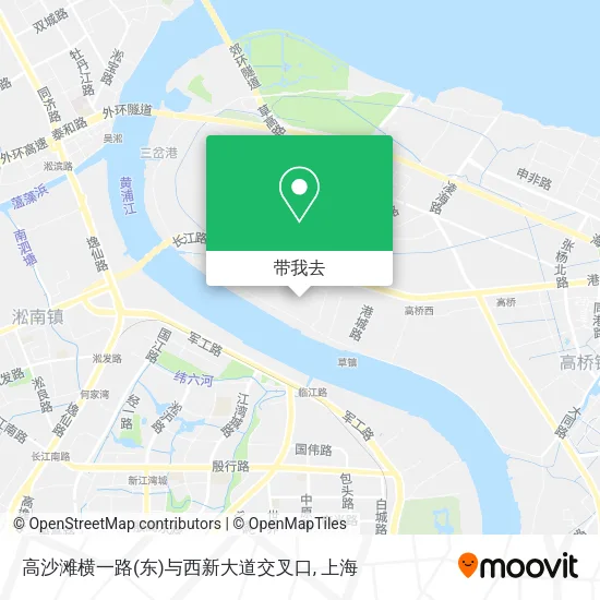 高沙滩横一路(东)与西新大道交叉口地图