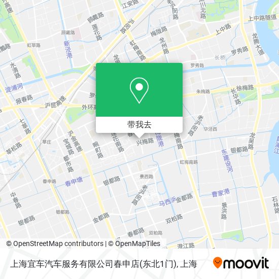 上海宜车汽车服务有限公司春申店(东北1门)地图