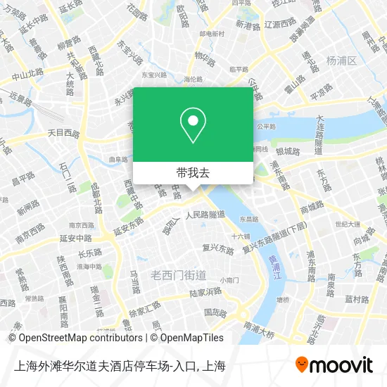上海外滩华尔道夫酒店停车场-入口地图