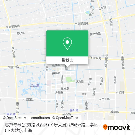 惠芦专线(拱秀路城西路(民乐大居)-沪城环路共享区(下客站))地图