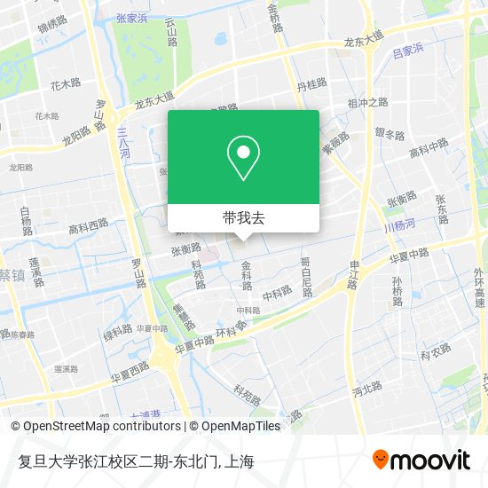 复旦大学张江校区二期-东北门地图