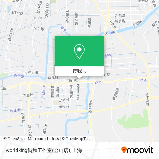 worldking街舞工作室(金山店)地图