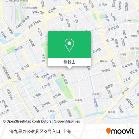 上海九星办公家具区-2号入口地图