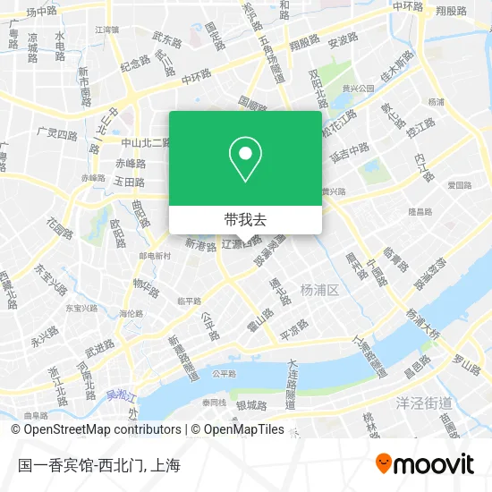 国一香宾馆-西北门地图