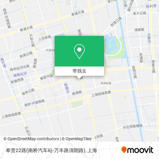 奉贤22路(南桥汽车站-万丰路清朗路)地图