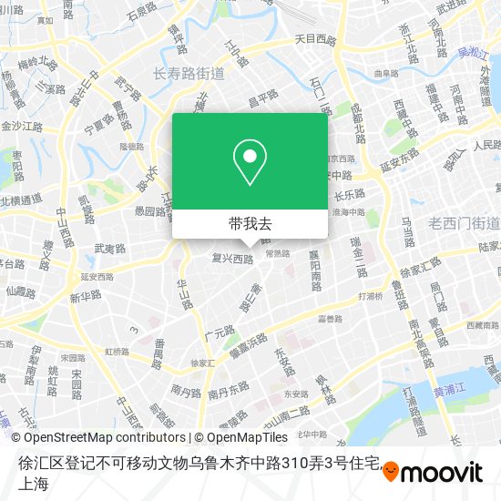 徐汇区登记不可移动文物乌鲁木齐中路310弄3号住宅地图