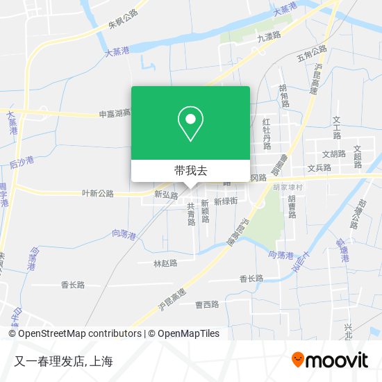 又一春理发店地图