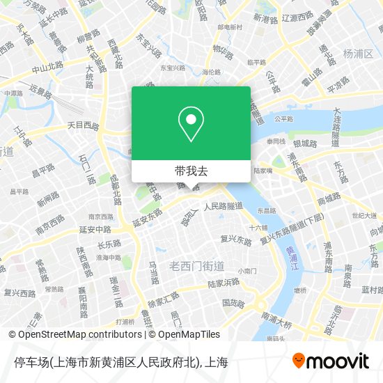 停车场(上海市新黄浦区人民政府北)地图