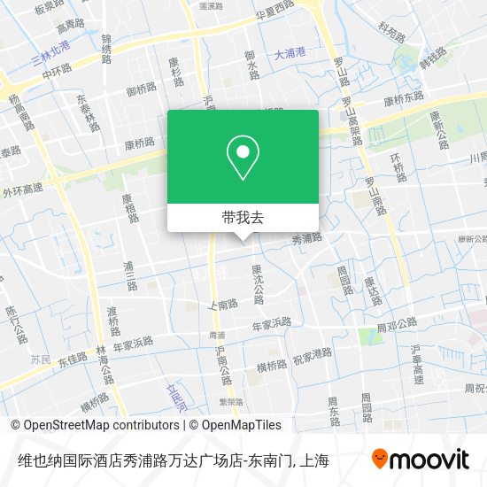 维也纳国际酒店秀浦路万达广场店-东南门地图