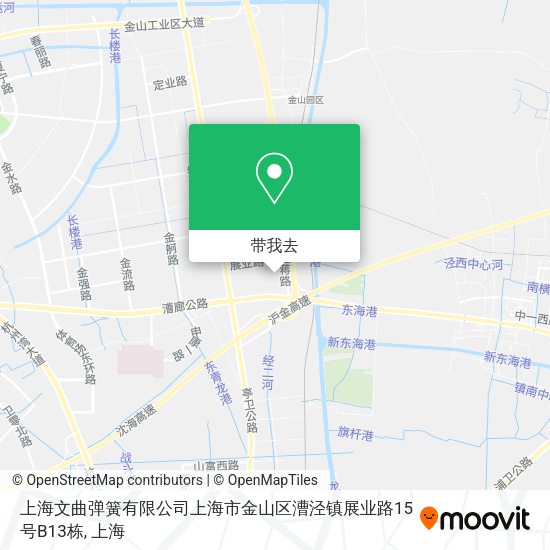 上海文曲弹簧有限公司上海市金山区漕泾镇展业路15号B13栋地图