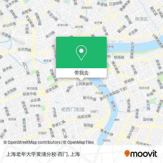 上海老年大学黄浦分校-西门地图