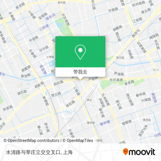 水清路与莘庄立交交叉口地图