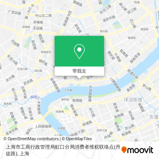 上海市工商行政管理局虹口分局消费者维权联络点(丹徒路)地图