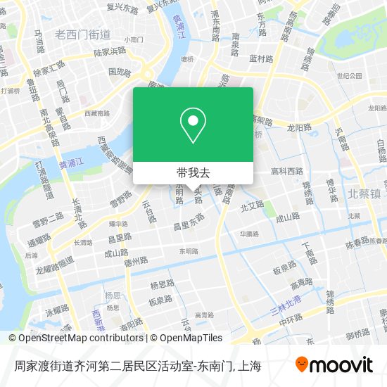 周家渡街道齐河第二居民区活动室-东南门地图