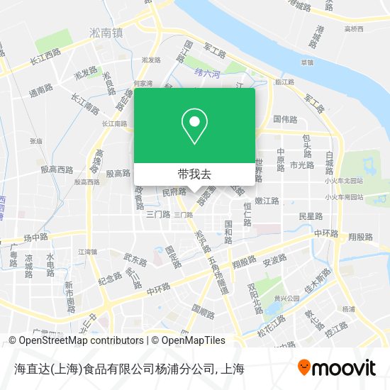 海直达(上海)食品有限公司杨浦分公司地图