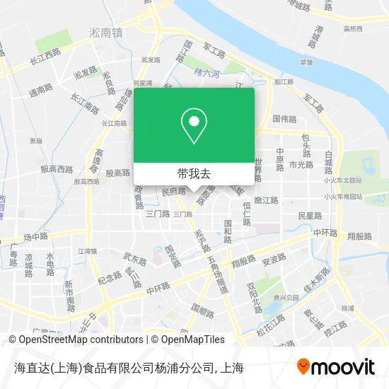海直达(上海)食品有限公司杨浦分公司地图