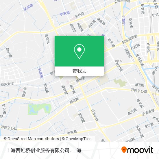 上海西虹桥创业服务有限公司地图