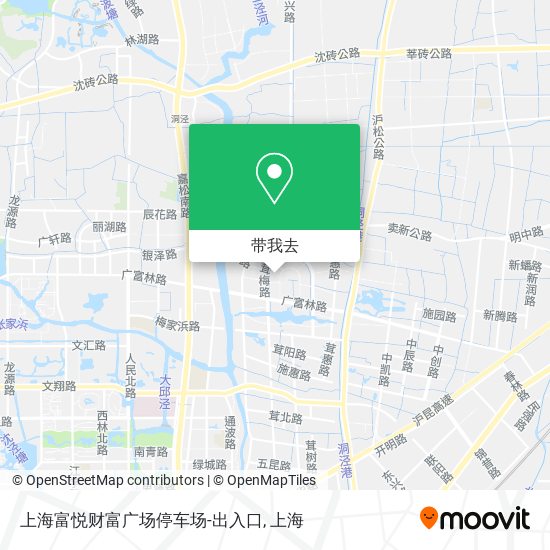 上海富悦财富广场停车场-出入口地图