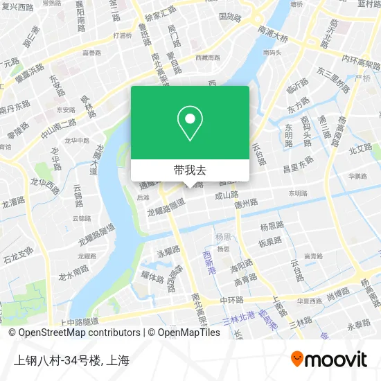 上钢八村-34号楼地图