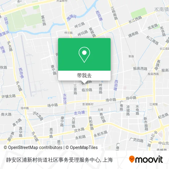 静安区浦新村街道社区事务受理服务中心地图