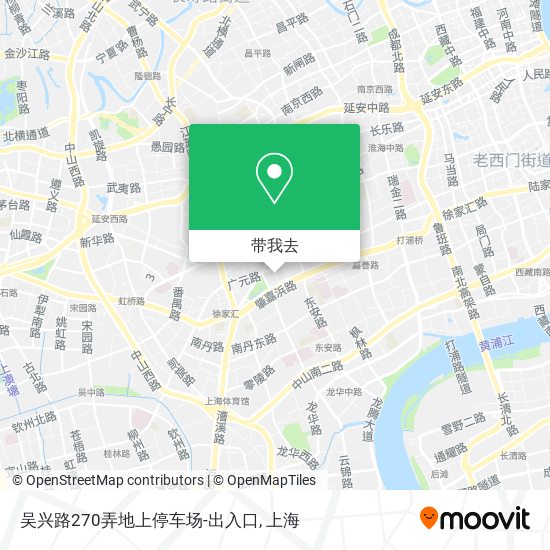 吴兴路270弄地上停车场-出入口地图