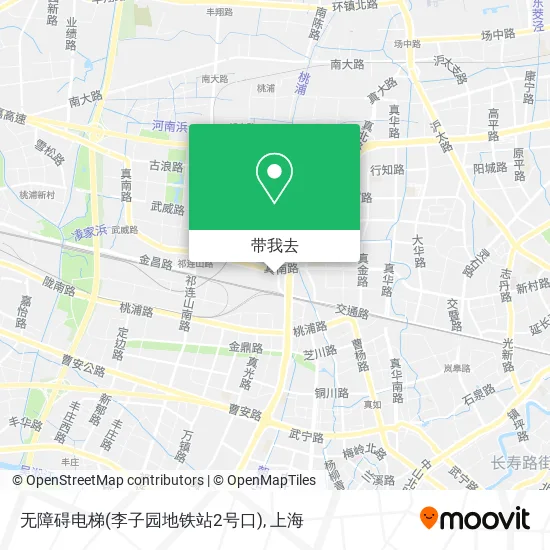 无障碍电梯(李子园地铁站2号口)地图